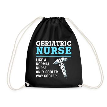 Nursing Home Geriatric Nurse Nurse - Drawstring Bag - black - Front