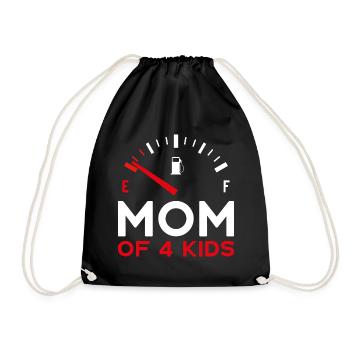 MAMAN DE 4 ENFANTS MAMAN QUATRE ENFANTS - Sac de sport léger - noir - Devant