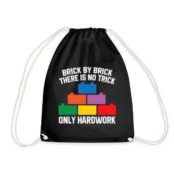 Brick Builder Brick Building Master Builder - Drawstring Bag - black - Front
