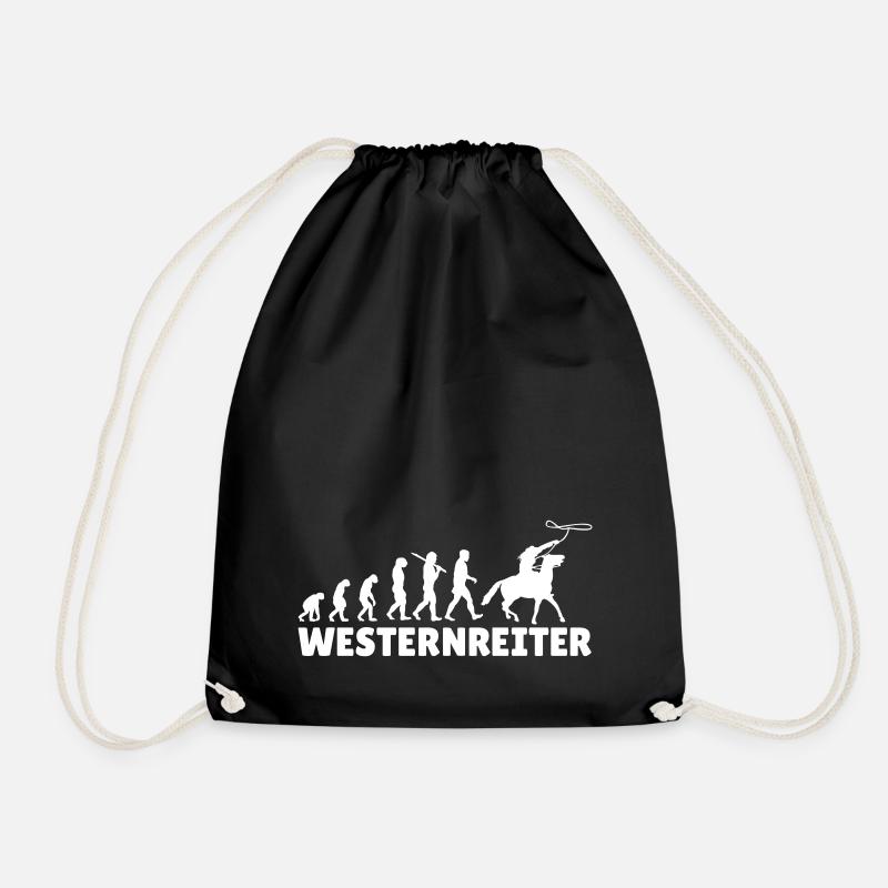 Evolution Reiten Westernreiter - Turnbeutel - Schwarz