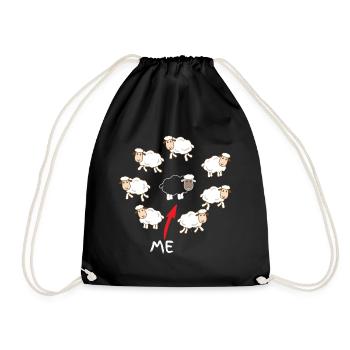 Black sheep - Drawstring Bag - black - Front