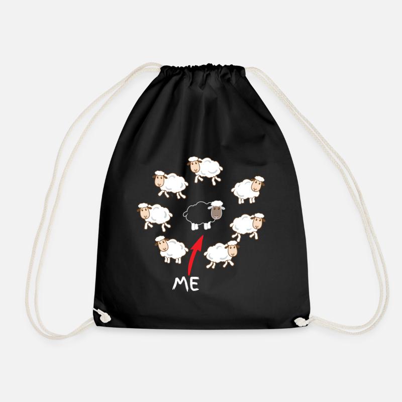 Black sheep - Drawstring Bag - black
