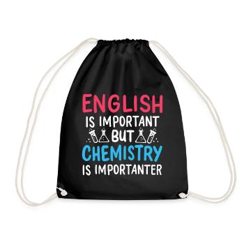L'anglais drôle est important La chimie est - Sac de sport léger - noir - Devant
