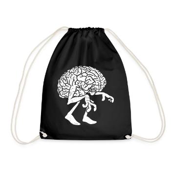 Brain Ghost - Drawstring Bag - black - Front