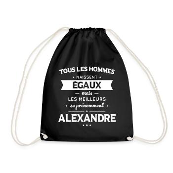 Hommes égaux meilleurs se prénomment Alexandre - Sac de sport léger - noir - Devant