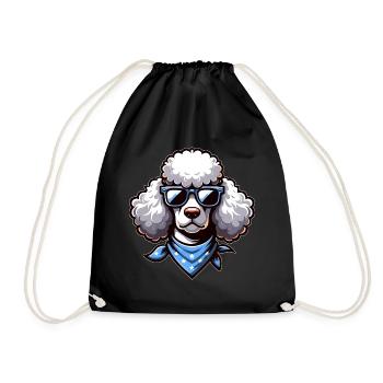 Cool Caniche Lunettes de soleil Bandana Summer Stars - Sac de sport léger - noir - Devant