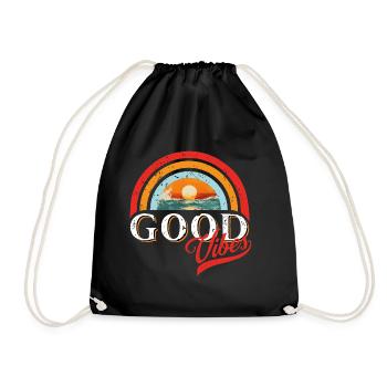 Good - Vibes! - Drawstring Bag - black - Front