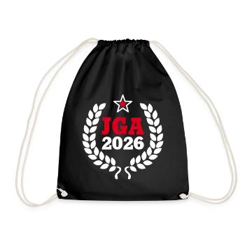 Bachelor Party 2026 Star Bachelor Party Wedding Marriage - Drawstring Bag - black - Front