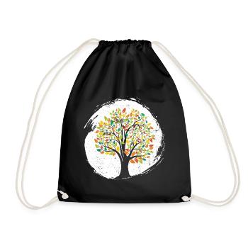 Tree of Life | Nature forest leaves tree branches life - Drawstring Bag - black - Front
