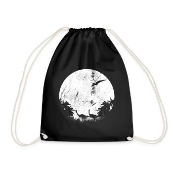 Gallimimus Dino Lizard - Drawstring Bag - black - Front