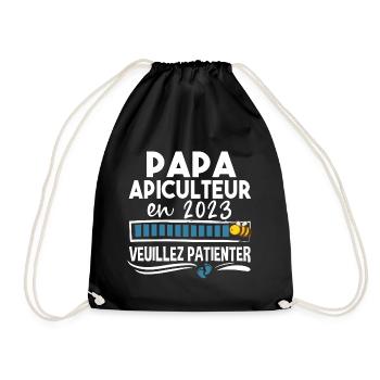 Papa 2023 Apiculteur Apiculture Cadeau Humour - Sac de sport léger - noir - Devant