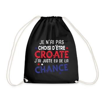 Croate Croatie Europe Cadeau Pays Humour Dubrovnik - Sac de sport léger - noir - Devant