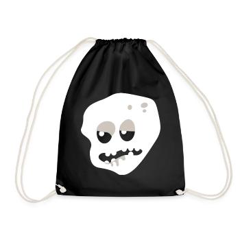 Zombie Head T-Shirt - Drawstring Bag - black - Front