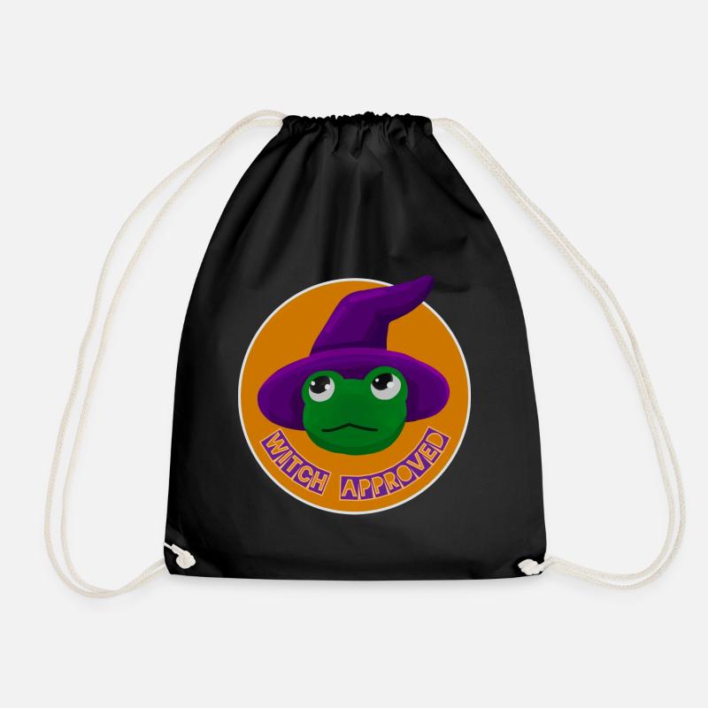 witch approved halloween - Turnbeutel - Schwarz
