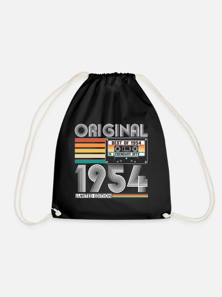 1954 Original Jahrgang Vintage Retro Geburtstag - Turnbeutel - Schwarz