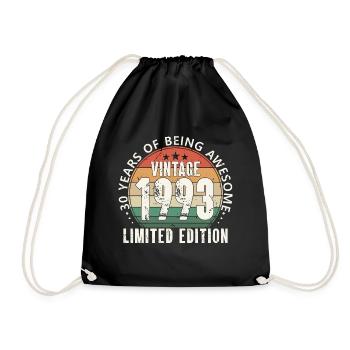 30e anniversaire 30 ans 1993 né - Sac de sport léger - noir - Devant