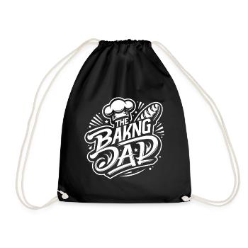 Baking Dad backender Papa unser Vater backt - Turnbeutel - Schwarz - Vorne