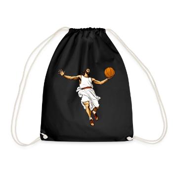 Jesus Basketball Player / Basketball Jesus - Drawstring Bag - black - Front
