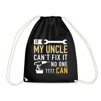 uncle - Drawstring Bag - black - Front