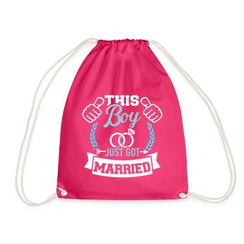 wedding - Drawstring Bag - fuchsia - Front