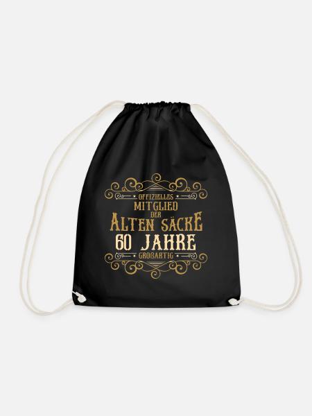 Mitglied Alte Säcke 60 Jahre großartig - Turnbeutel - Schwarz