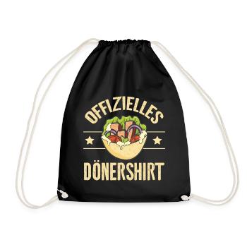Offizielles Dönershirt - Turnbeutel - Schwarz - Vorne