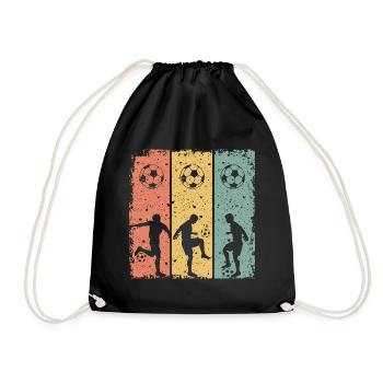 Fußball Retro Vintage Fußball Legende - Turnbeutel - Schwarz - Vorne