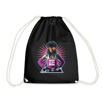 Back to the 80s Back to Gym - Drawstring Bag - black - Front