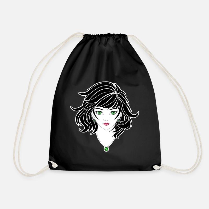 Gothic Anime Mädchen - Turnbeutel - Schwarz