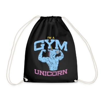 Gym Licorne - Sac de sport léger - noir - Devant