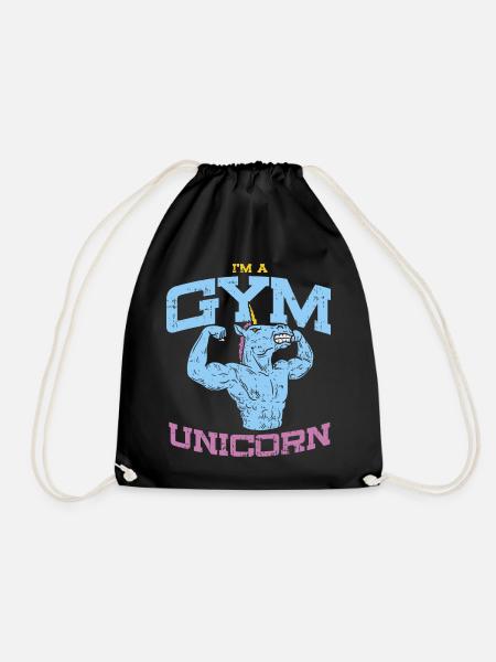 Gym Unicorn - Turnbeutel - Schwarz