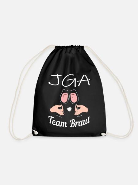 JGA Team Braut - Turnbeutel - Schwarz