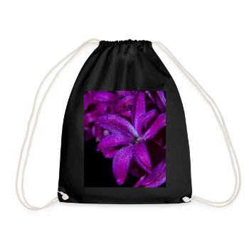 Lila Hyazinthe Blume - Turnbeutel - Schwarz - Vorne