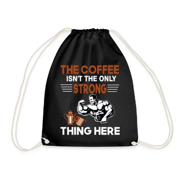 Barista Spruch Kaffee Liebe Coffeeshop Papa - Turnbeutel - Schwarz - Vorne