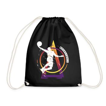 Basketteur Basketteur Dunking Vintage Retro - Sac de sport léger - noir - Devant