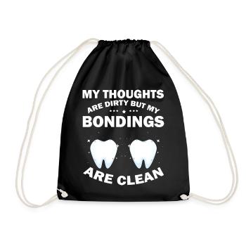 Orthodontic technician and dental laboratory - Drawstring Bag - black - Front