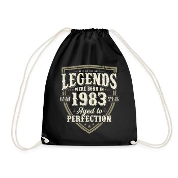 Les légendes sont nées en 1983 - Sac de sport léger - noir - Devant