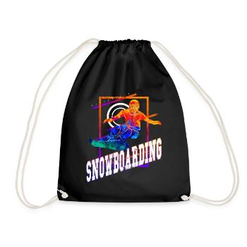 Snowboard Snowboarding Snowboarder Freestyle Stunt - Turnbeutel - Schwarz - Vorne