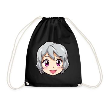 Emoji Visage Anime Heureux Mignon - Chemise Anime - Sac de sport léger - noir - Devant
