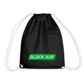 Glück Auf Erzgebirge - Schlägel und Eisen - Turnbeutel - Schwarz - Vorne