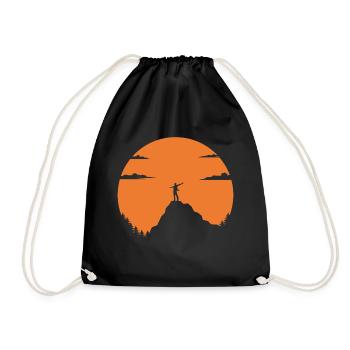 Liberté randonnée en plein air Camping T-shirt extérieur - Sac de sport léger - noir - Devant
