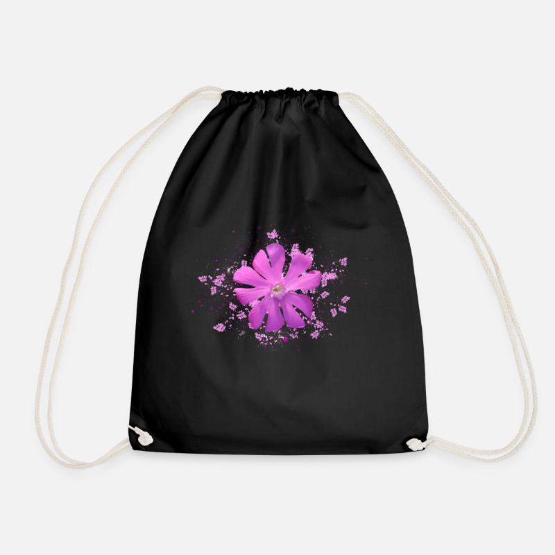 rosa Blüte rosa Blume - Turnbeutel - Schwarz