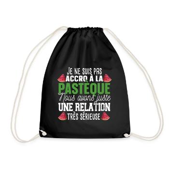 Pastèque Fruit Relation Cadeau Humour Rouge Vert - Sac de sport léger - noir - Devant