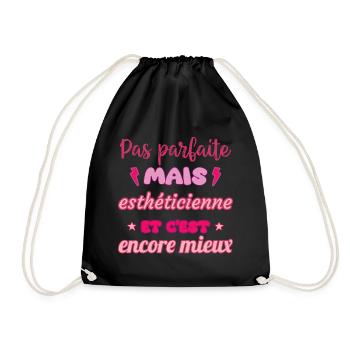 Pas parfaite mais esthéticienne, idée cadeau - Sac de sport léger - noir - Devant
