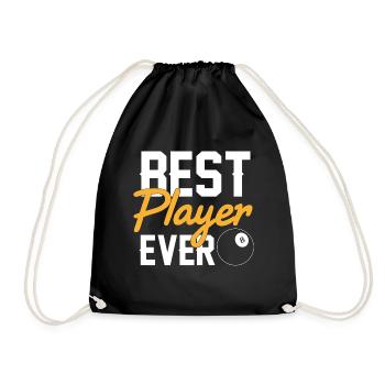 Best Player Ever Billard - Turnbeutel - Schwarz - Vorne