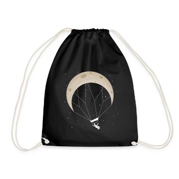 Parachutiste shirt & cadeau de l’astronaute - Sac de sport léger - noir - Devant
