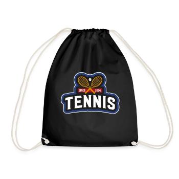 tennis - Drawstring Bag - black - Front