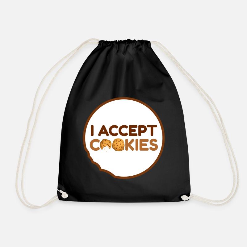 I Accept Cookies - Turnbeutel - Schwarz
