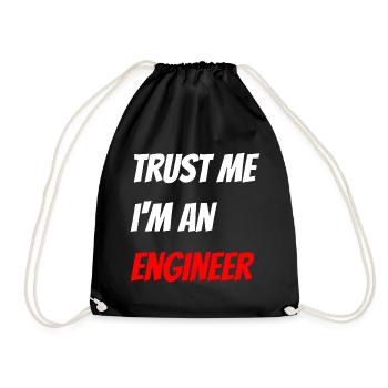Ingenieur - Turnbeutel - Schwarz - Vorne