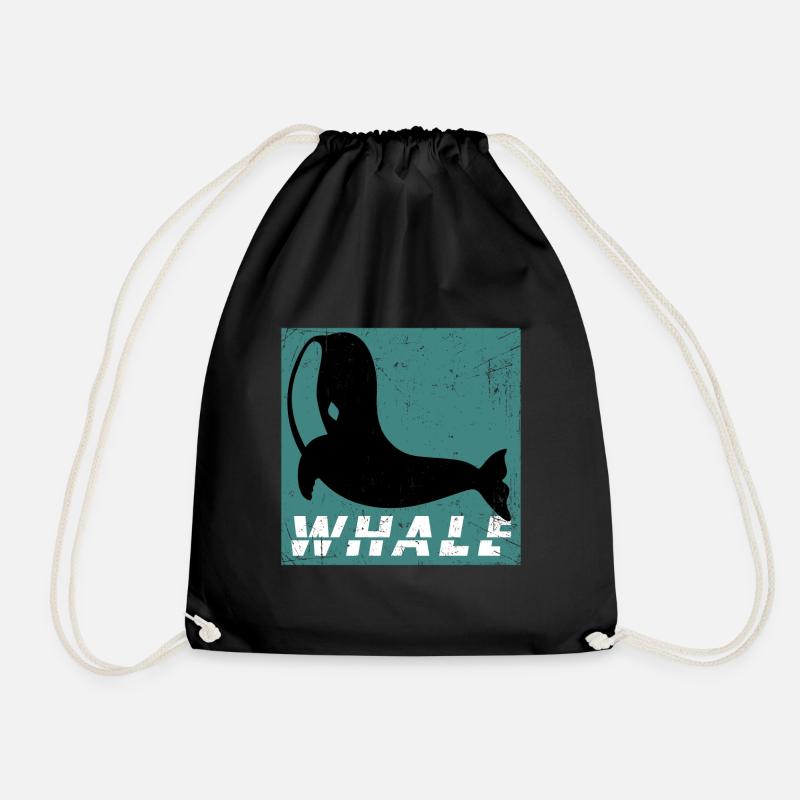 Buckelwal Blauwal Finnwal Grauwal Geschenk Walhai - Turnbeutel - Schwarz